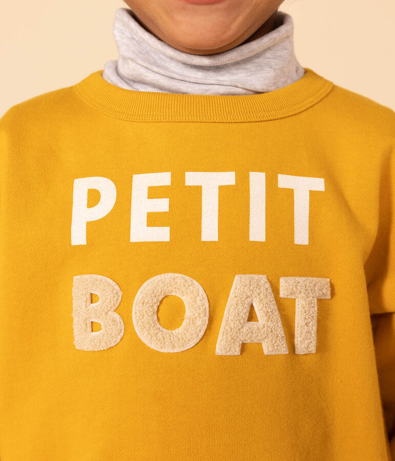 Sweatshirt mit Printmotiv aus Molton gelb BOUDOR