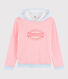 Gestreiftes Kapuzen-Sweatshirt aus Baumwolle für Damen