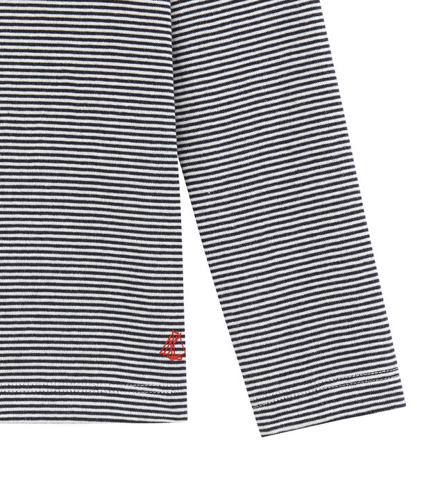 Kinder Unterziehpullover mit Rollkragen blau/weiss