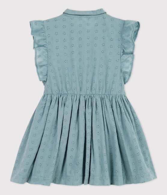 Kinderkleid in Broderie Anglaise für Mädchen grün MIMI