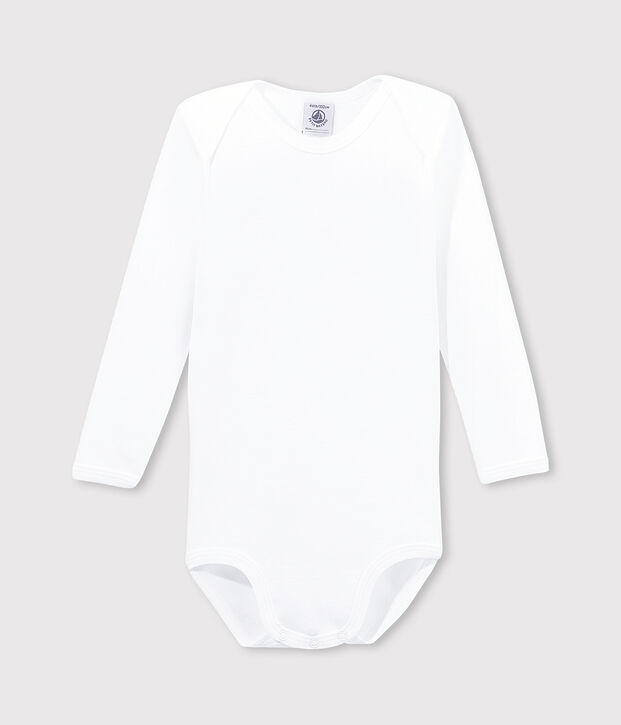 Lang&auml;rmliger Baby-Body in Wei&szlig; weiss