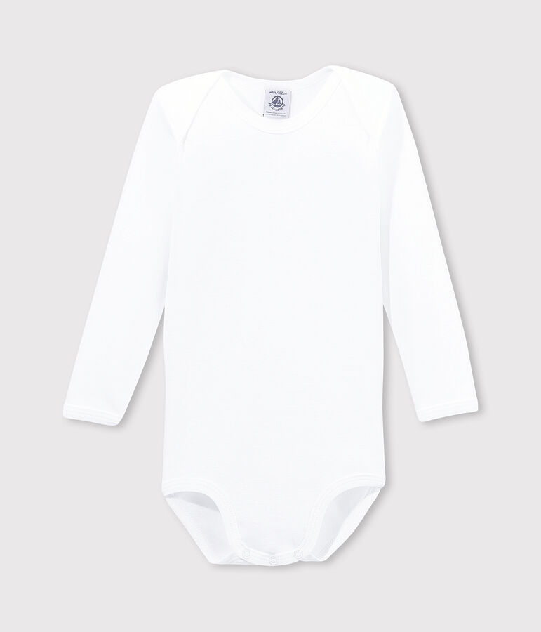Lang&auml;rmliger Baby-Body in Wei&szlig; weiss