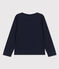 Langärmeliges Kinder-T-Shirt aus Jersey für Mädchen blau SMOKING