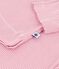 Damen-Pyjama aus Baumwolle mit geraden Beinen und Streifen rosa/weiss