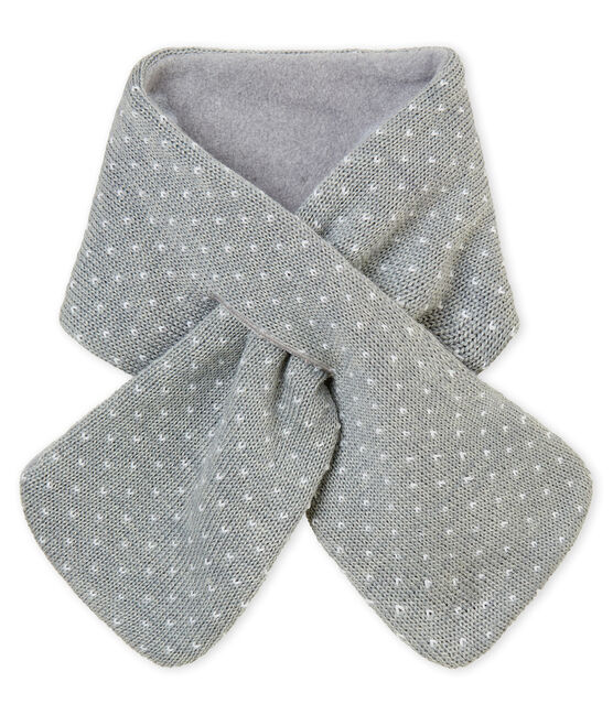 Unisex Baby Schal mit Jacquard-Motiv grau SUBWAY/weiss MARSHMALLOW