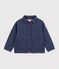 Kinder-Jacke aus einfarbigem Denim mit Sternen blau