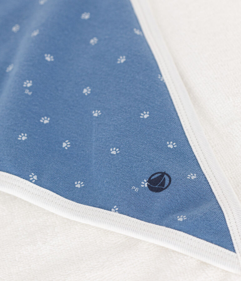 Baby Badetuch aus Baumwolle blau/weiss