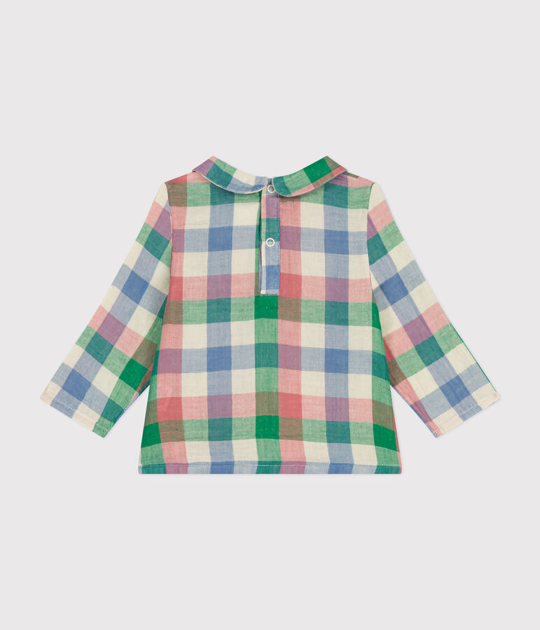 Baby-Bluse aus Musselin-Stoff naturfarben/vielfarbig