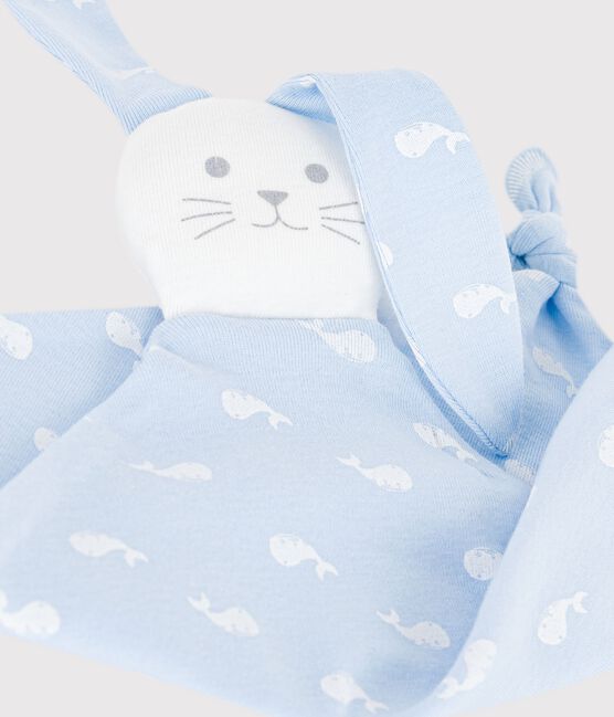 Baby-Kuscheltier aus Baumwolle mit Walmotiv blau TOUDOU/weiss MARSHMALLOW