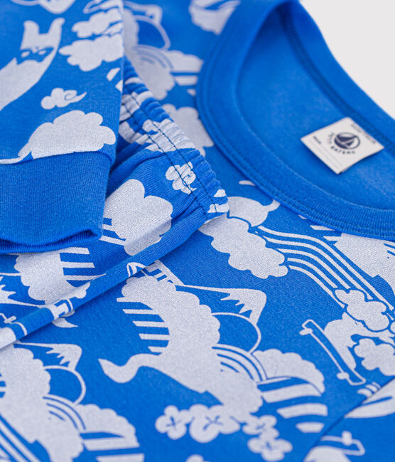 Kinderpyjama aus Baumwolle mit Printmotiv FUJI/ MARSHMALLOW