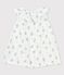 Kurzärmeliges Babykleid aus Bio-Musselinstoff mit Blumenmuster weiss MARSHMALLOW/weiss MULTICO