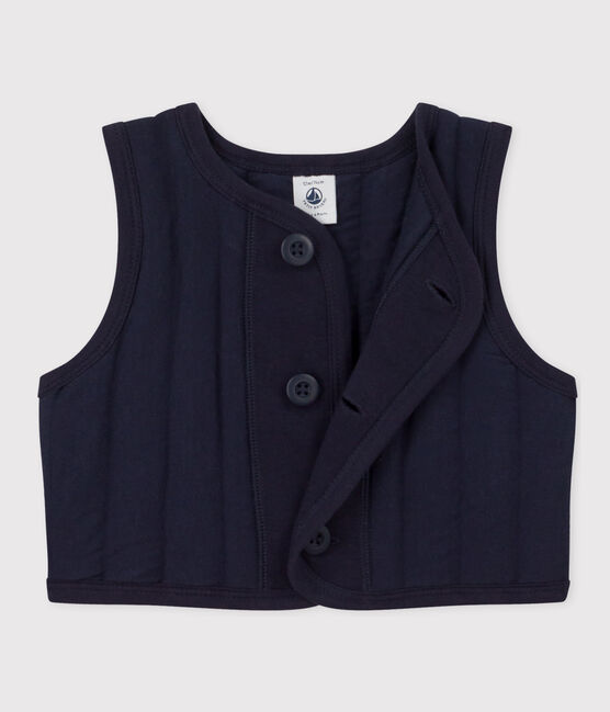 Baby-Weste aus gestepptem Doppeljersey blau SMOKING