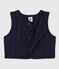 Baby-Weste aus gestepptem Doppeljersey blau SMOKING