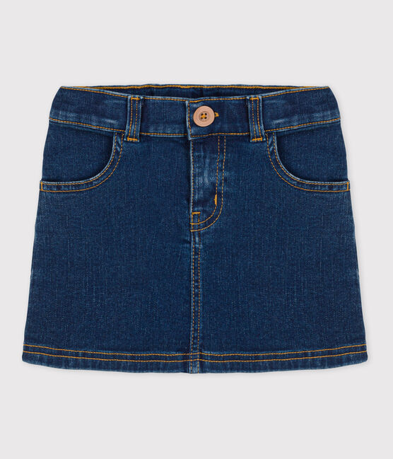 Gerade geschnittener Kinderrock aus Denim für Mädchen blau DENIM BRUT