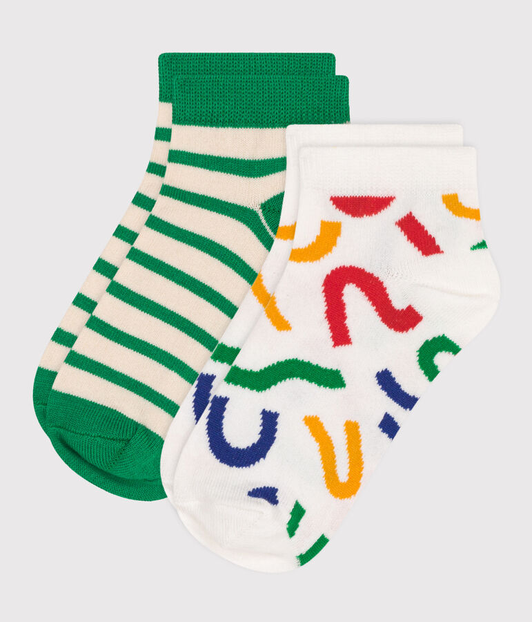 2er-Set Kindersocken mit Printmotiv aus Baumwolle vielfarbig