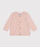 Baby-Cardigan aus Baumwollstrick in Ajour-Optik rosa SALINE