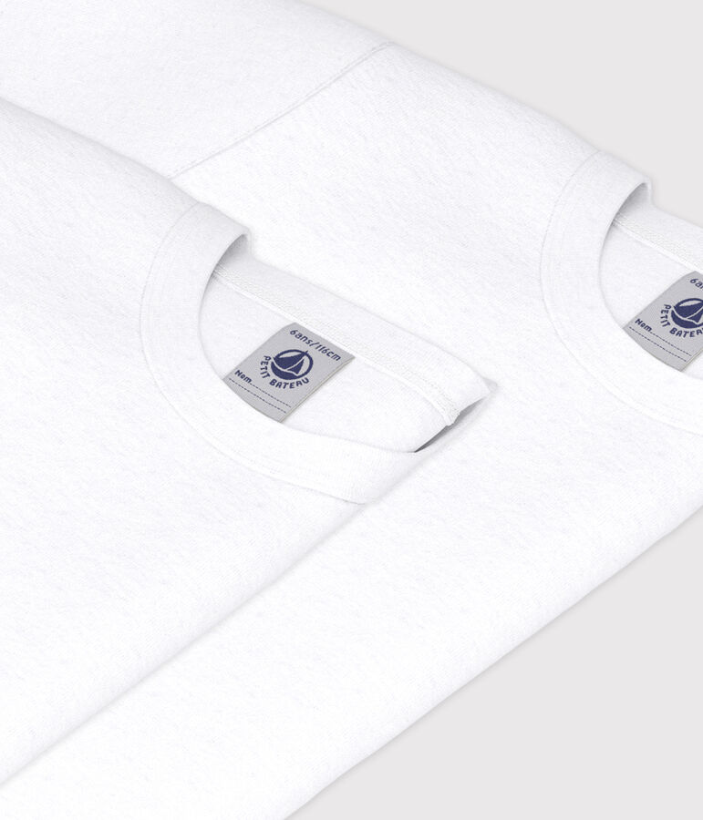 2er-Set kurz&auml;rmelige wei&szlig;e T-Shirts f&uuml;r Jungen variante 1