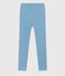 Kinder-Leggings aus Jersey-Elastan für Mädchen blau AZUL