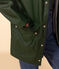 Regenjacke aus recyceltem Material und Bio-Baumwolle grün AVORIAZ