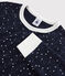 Kinderpyjama aus Rippstrick mit Sternenmuster blau SMOKING/weiss MARSHMALLOW