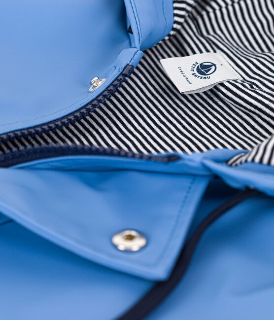 Klassische Regenjacke aus recyceltem Material und Bio-Baumwolle blau EDNA