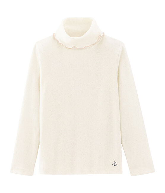 Unterziehpullover für Mädchen weiss MARSHMALLOW/gelb OR