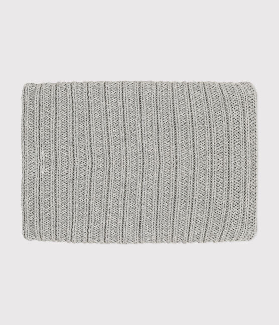 Kinder-Schlauchschal aus Strick mit Fleece-Futter grau CHATON CHINE