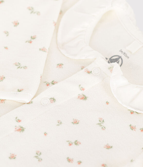Strampler aus Nicki weiss MARSHMALLOW/weiss MULTICO
