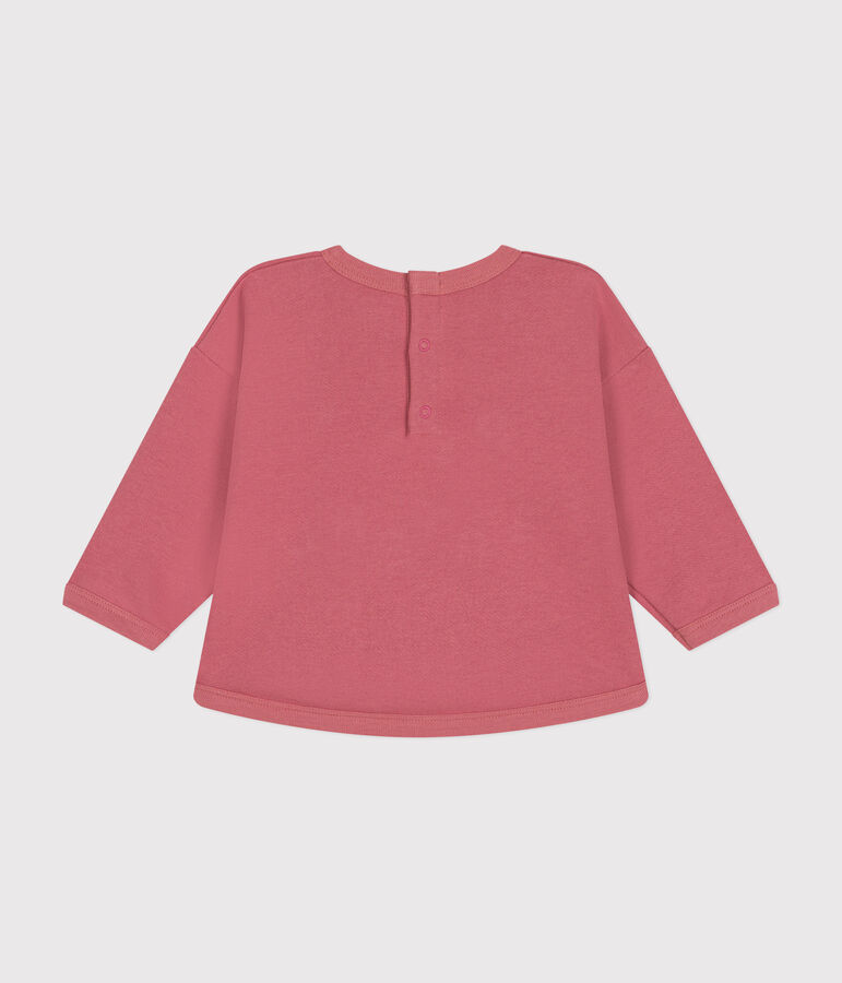 Baby-Sweatshirt aus Molton rosa ROSEWOOD