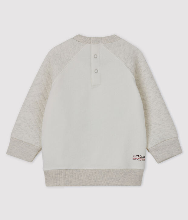 Baby-Sweatshirt Petit Bateau & Deyrolle f&uuml;r Jungen weiss/beige