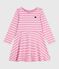 Langärmeliges Kinder-Kleid aus Baumwolle rosa BOUDOIR/ MILK