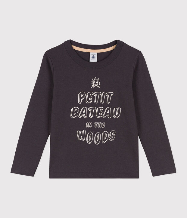 Lang&auml;rmeliges Kinder-T-Shirt aus Baumwolle f&uuml;r Jungen grau