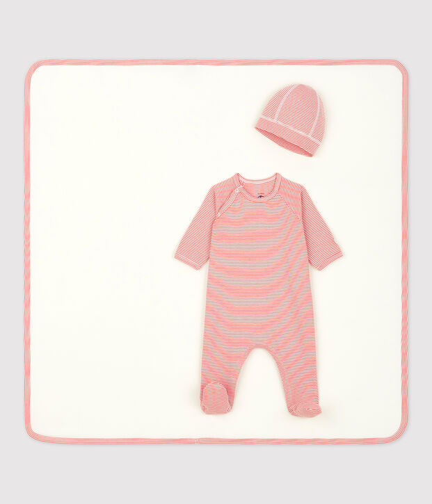 Dreiteiliges Baby-Set aus Bio-Baumwolle vielfarbig