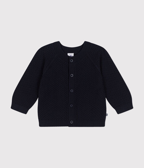 Baby-Cardigan aus Baumwollstrick blau SMOKING