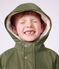 Einfarbige Kinder-Winterregenjacke OLIVINE