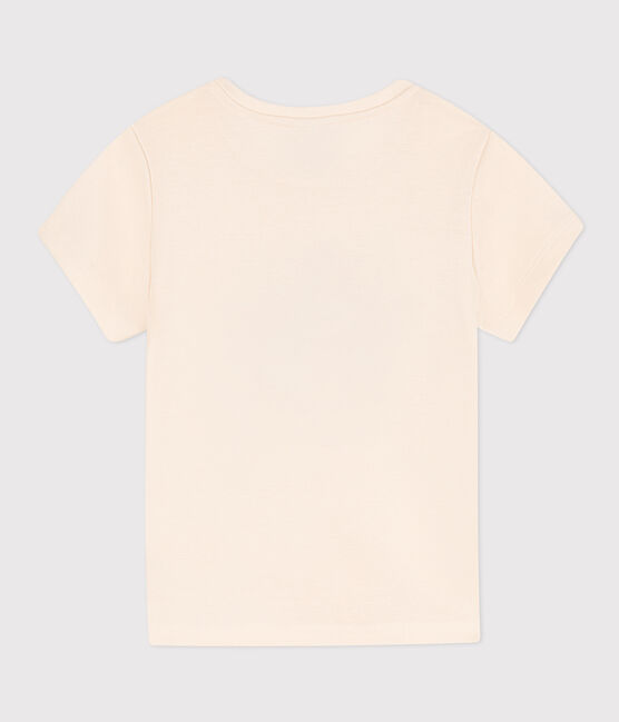 Bedrucktes Kinder-T-Shirt aus Baumwolle für Mädchen naturfarben AVALANCHE