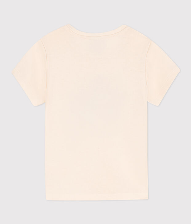 Bedrucktes Kinder-T-Shirt aus Baumwolle f&uuml;r M&auml;dchen naturfarben
