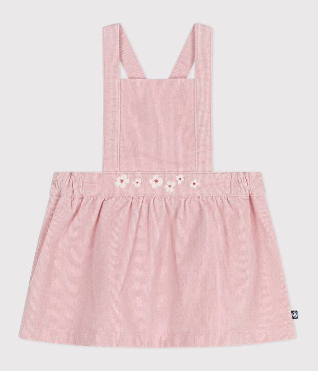 Baby-Kleid aus Fein-Cord mit Blumenstickerei am Bund JOLI