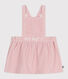 Baby-Kleid aus Fein-Cord mit Blumenstickerei am Bund