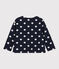 Gepunkteter Baby-Cardigan für Mädchen blau SMOKING/weiss MARSHMALLOW