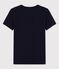 Eng anliegendes T-Shirt mit Pikotkante aus Bio-Baumwolle für Damen blau SMOKING