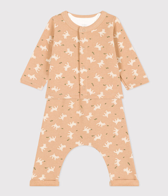 Baby-Set aus bedrucktem Molton TOURONE/ MULTICO