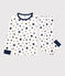 Kinderpyjama aus Baumwolle mit Sternenmuster weiss MARSHMALLOW/blau MEDIEVAL