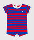 Baby-Kurzoverall aus gestreiftem Jersey