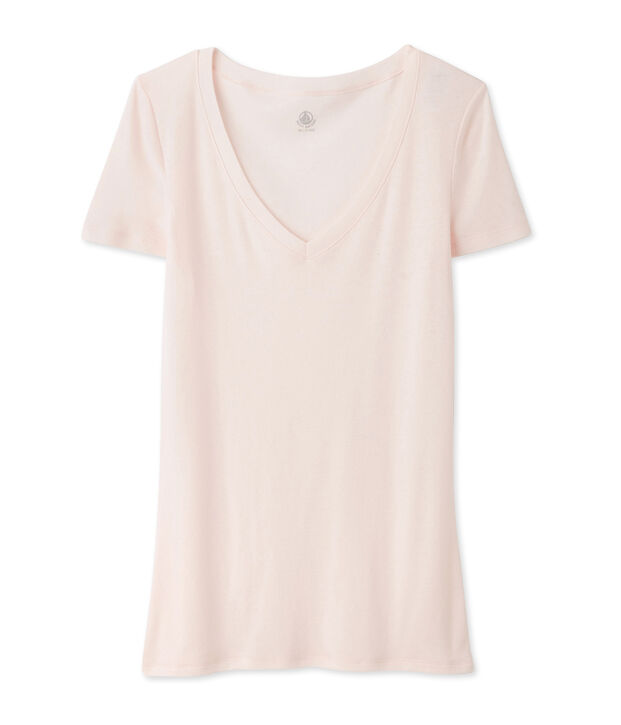 Kurz&auml;rmliges T-Shirt mit V-Ausschnitt f&uuml;r Damen FLEUR