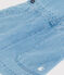 Kinder-Latzkleid aus leichtem Denim für Mädchen blau DENIM CLAIR