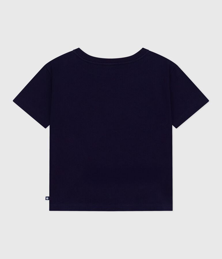 Kurz&auml;rmeliges Kinder-T-Shirt mit Muster blau SOIR