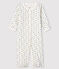 Baby-Kombi-Overall aus Bio-Baumwolle mit Blumenmotiv weiss MARSHMALLOW/weiss MULTICO