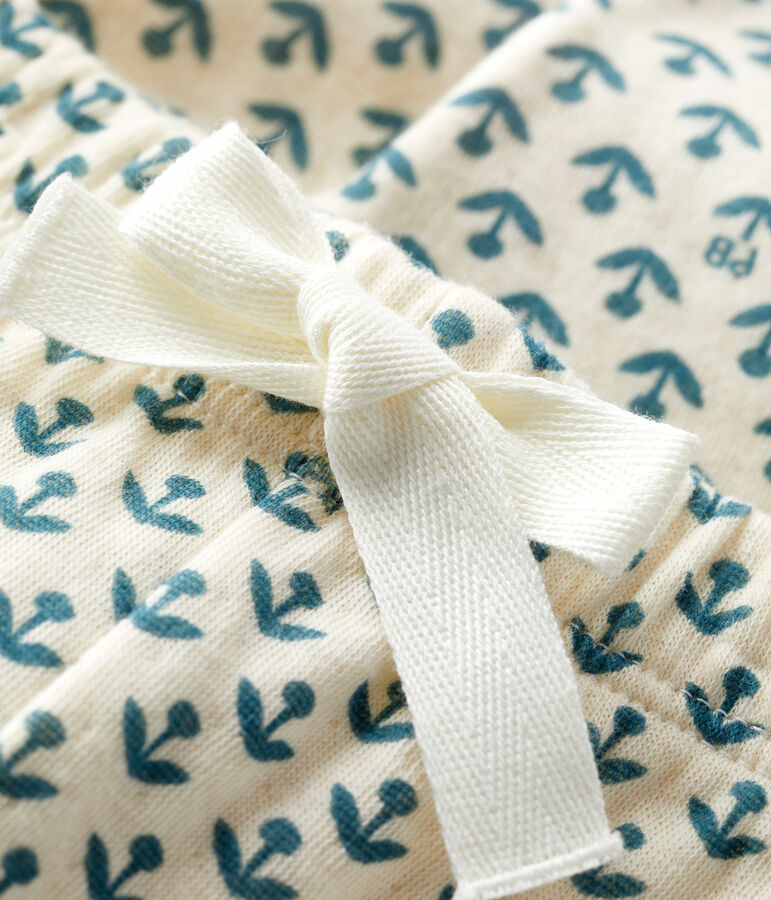 Baby-Hose aus Doppeljersey naturfarben/gr&uuml;n