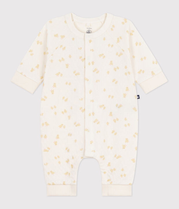 Baby-Overall aus Baumwolle mit K&uuml;ken-Motiv naturfarben/vielfarbig